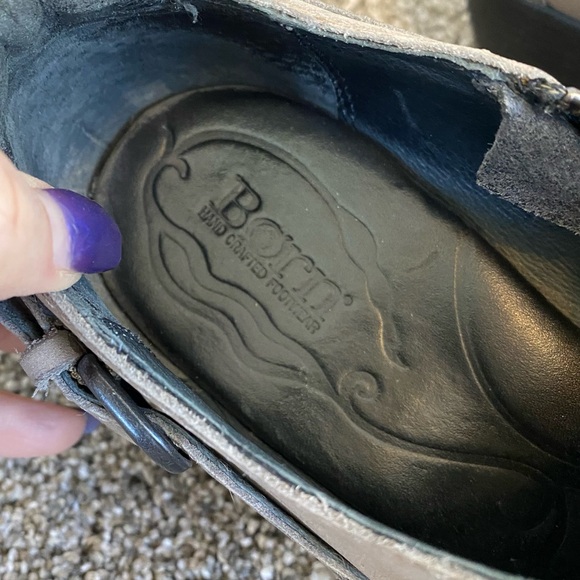 Born Women's Zowy Slip On Grey Leather Size 8 - Picture 11 of 12